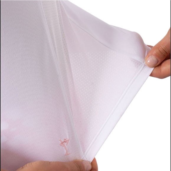 NEW GOLFTINI LONG SLEEVE ZIP STRETCH QUARTER ZIP PULL OVER White - Picture 4 of 5